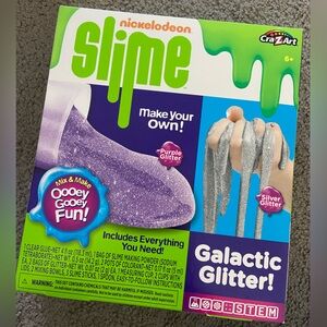 Nickelodeon Galactic Glitter Slime Kit - Silver and Purple- NWT